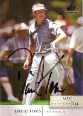 David Toms autographed 2004 SP Signature golf card