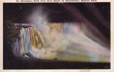 Niagara Horseshoe Falls vintage 1920s postcard
