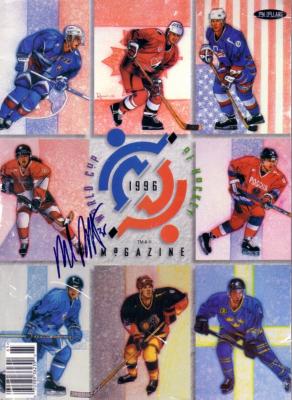 Mike Richter (Rangers) autographed 1996 World Cup of Hockey program