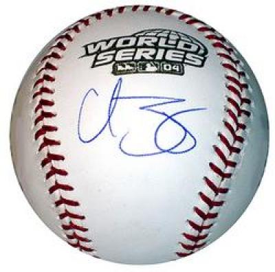 Curt Schilling autographed 2004 World Series baseball