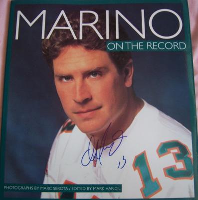 Dan Marino autographed Miami Dolphins On the Record coffee table book