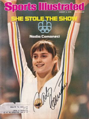 Nadia Comaneci autographed 1976 Olympics Sports Illustrated