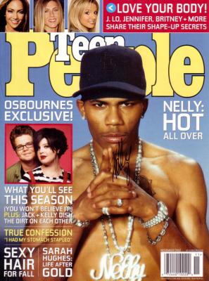 Nelly autographed Teen People magazine cover