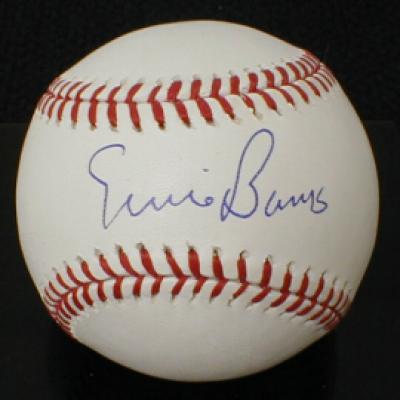 Ernie Banks autographed NL baseball