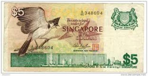 Banknotes; Older Singapore Five Dollar Banknote