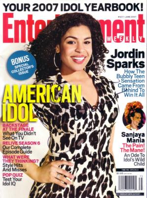 Jordin Sparks autographed American Idol 2007 Entertainment Weekly magazine