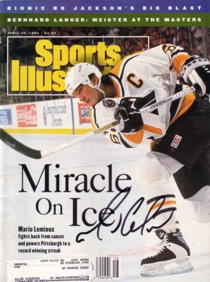Mario Lemieux autographed Pittsburgh Penguins 1993 Sports Illustrated