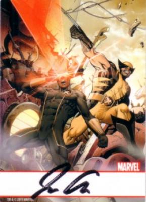 Jason Aaron autographed Marvel X-Men comic book card