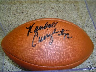 Randall Cunningham autographed NFL replica football