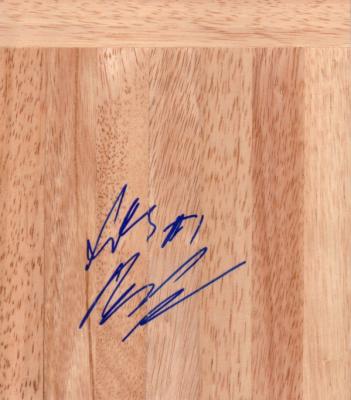 Scottie Reynolds autographed basketball hardwood floor