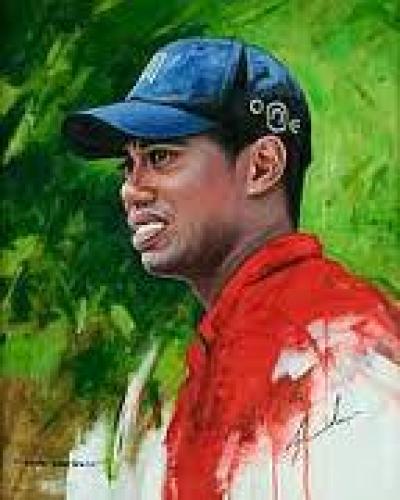Tiger Wood Painting