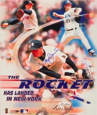 Roger Clemens autographed New York Yankees 16x20 poster size photo