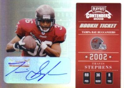 Travis Stephens certified autograph 2002 Playoff Contenders card #158/170