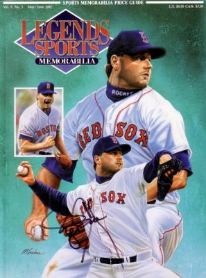 Roger Clemens autographed Boston Red Sox 1992 Legends magazine