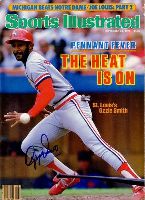 Ozzie Smith autographed St. Louis Cardinals 1985 Sports Illustrated