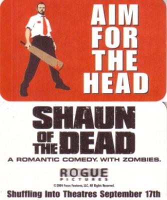 Shaun of the Dead movie promo card (Simon Pegg)