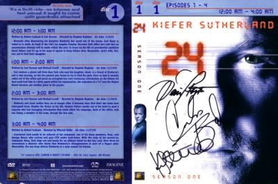 Kiefer Sutherland Carlos Bernard Dennis Haysbert autographed 24 DVD insert