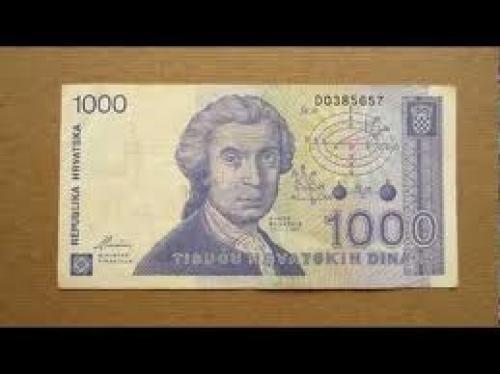 Banknotes; 1000 Croatian Dinars Banknote