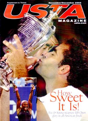 Pete Sampras autographed 2002 USTA tennis magazine