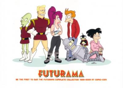 Futurama 2009 Comic-Con Fox 5x7 promo card