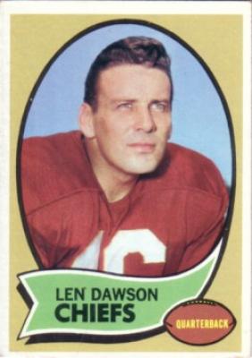 Len Dawson Chiefs 1970 Topps card #1 Ex