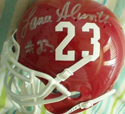 Lance Alworth autographed Arkansas throwback mini helmet