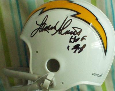 Lance Alworth autographed San Diego Chargers throwback mini helmet