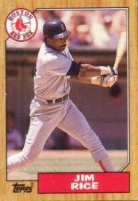 Jim Rice Boston Red Sox 1987 Topps mini wax box card