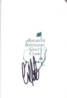 Craig Stadler autographed Augusta National Masters scorecard