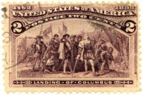 Stamps; :US stamp 1893 3c Landing of Columbus