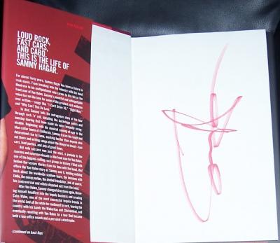 Sammy Hagar autographed Red hardcover book (Van Halen)