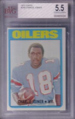 Charlie Joiner 1972 Topps Rookie Card graded BVG 5.5 (Ex+)