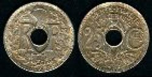 25 centimes; Year: 1917-1940; (km 867a)
