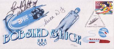 Herschel Walker & Erica Terwilliger autographed 1992 Olympic Bobsled & Luge cachet
