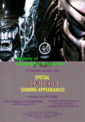 AVP: Alien vs. Predator movie 2004 Comic-Con 4x6 promo card