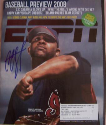 CC Sabathia autographed Cleveland Indians 2008 ESPN Magazine