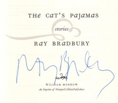 Ray Bradbury autographed The Cat's Pajamas book