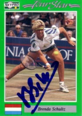 Brenda Schultz autographed 1991 Netpro tennis card