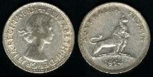 1 florin; Year: 1954; (km 55);  Royal Visit F:D: added
