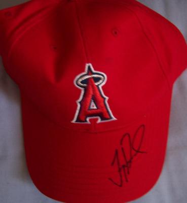 Troy Percival autographed Angels replica cap
