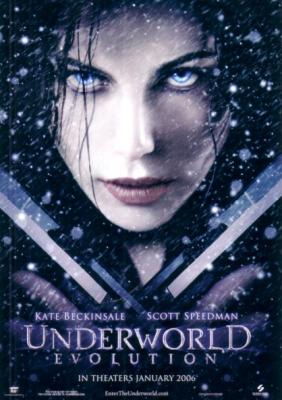 Underworld Evolution movie promo postcard (Kate Beckinsale)