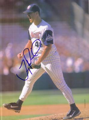 Troy Percival autographed Angels full page magazine photo