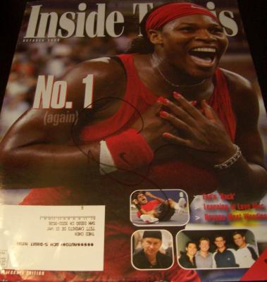 Serena Williams autographed 2008 Inside Tennis magazine