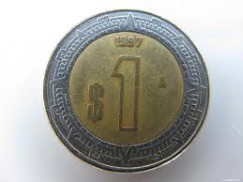 Coins; One Mexican Dollar Coin 