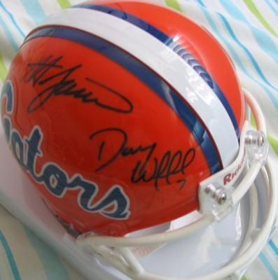Steve Spurrier & Danny Wuerffel autographed Florida Gators mini helmet