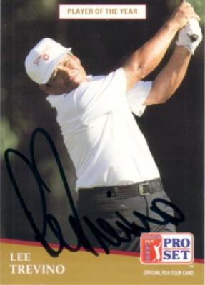 Lee Trevino autographed 1991 Pro Set golf card