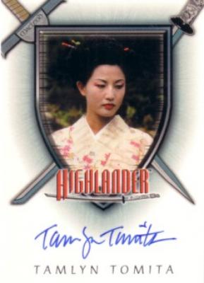 Tamlyn Tomita certified autograph Highlander card