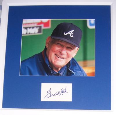 Bobby Cox autograph matted & framed with Atlanta Braves 8x10 photo