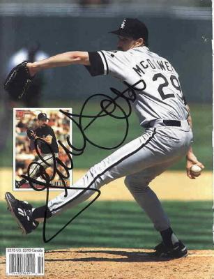 Jack McDowell autographed White Sox Beckett Baseball back cover