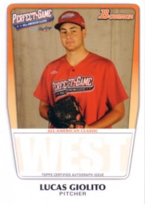 Lucas Giolito 2011 Perfect Game Topps Bowman Rookie Card (AFLAC)